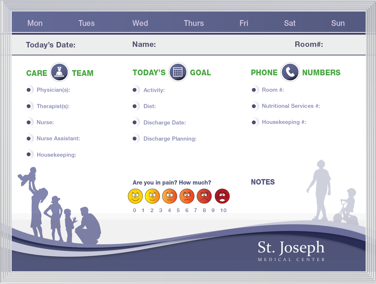 st joseph hospital whiteboard
